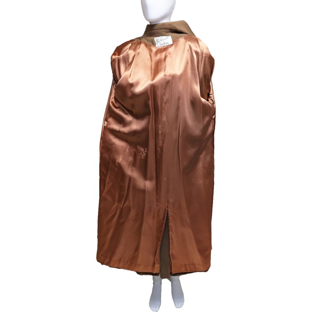Vint. FLEURETTE for Neiman Marcus 100% Camel Hair Maxi Trench Coat - Picture 10 of 10